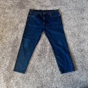 Levis 505 Classic Fit Blue Denim Jeans Blue W40L30